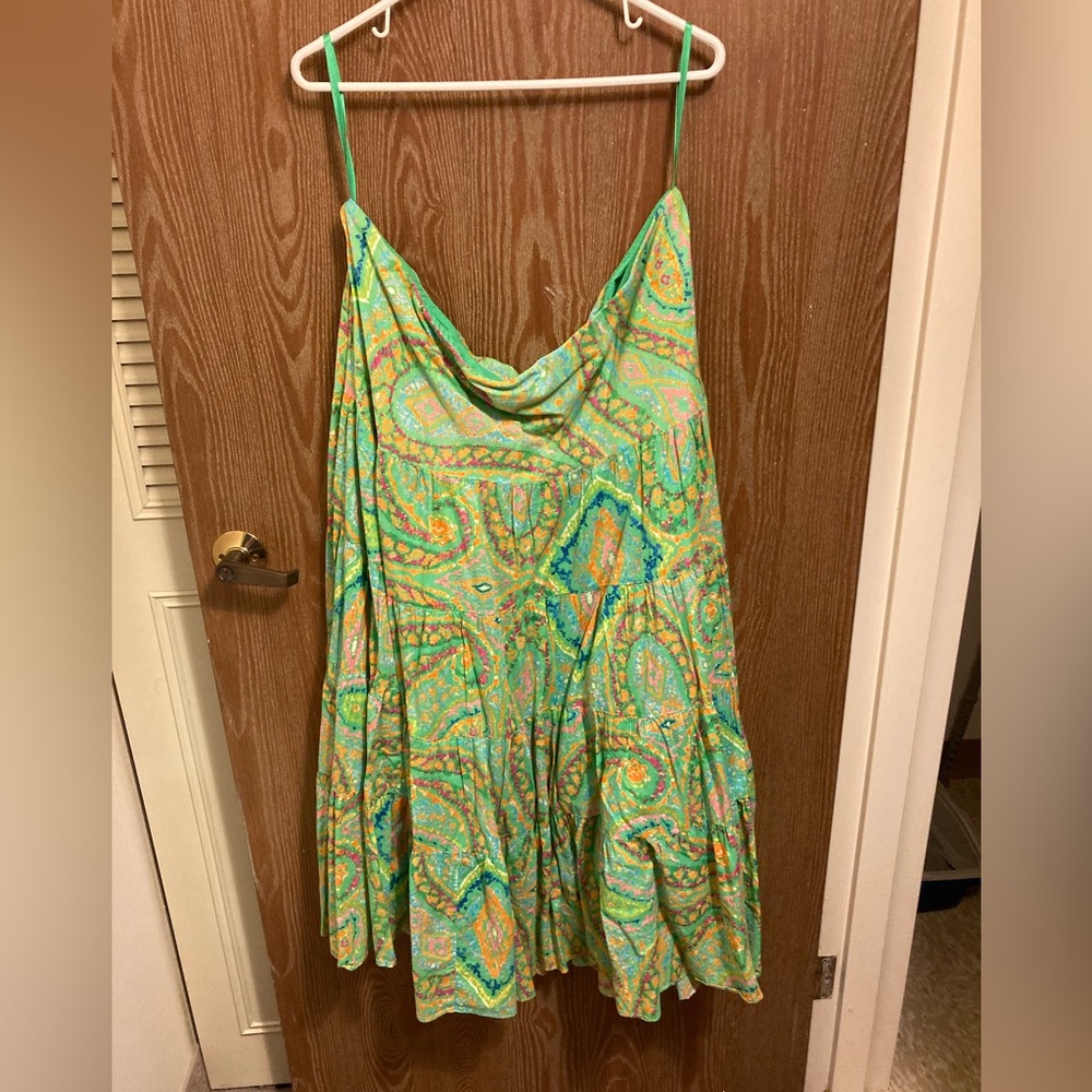 Colorful green dress